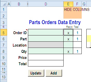 Free excel data entry form template